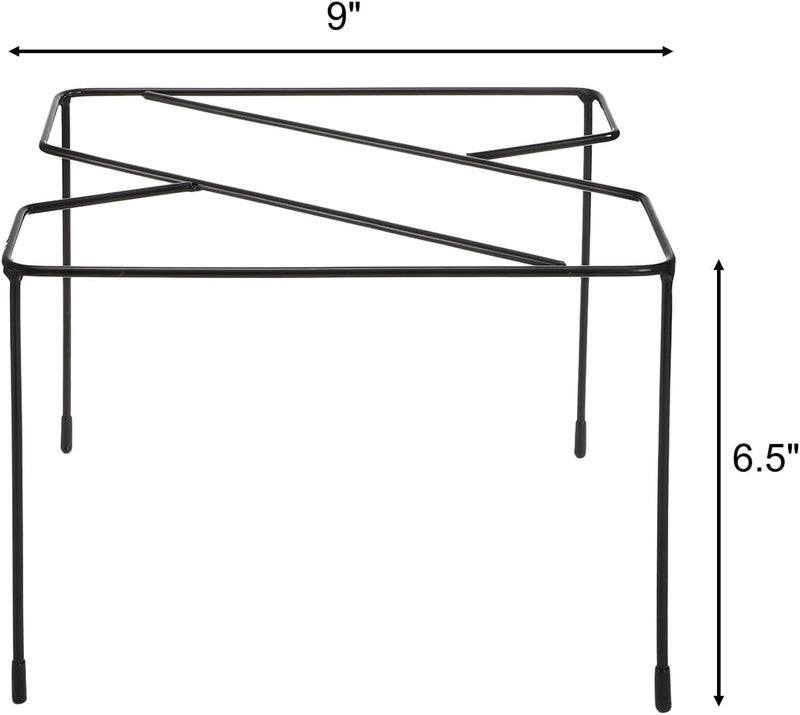 ZEAYEA Set of 4 Metal Pizza Table Stands, Tabletop Pizza Pan Riser Holder for Serving Pizzas, Cakes, Appetizers, Food Platter Tray Display Rack for Party Buffet Restaurant Home, Black - Image 2